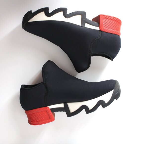 iRi Shoes - iRi Neoprene Platform Sneakers Wes I Low Top Black Red 36 / 6 US women's shoes